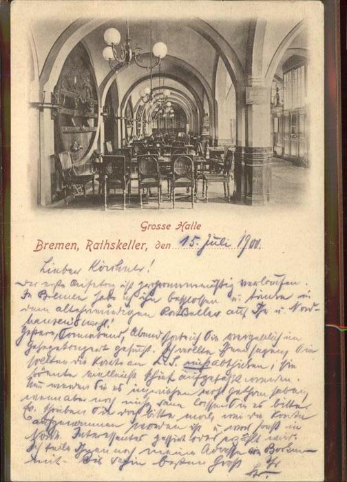 BREMEN  CITY Rathskeller Grosse Halle