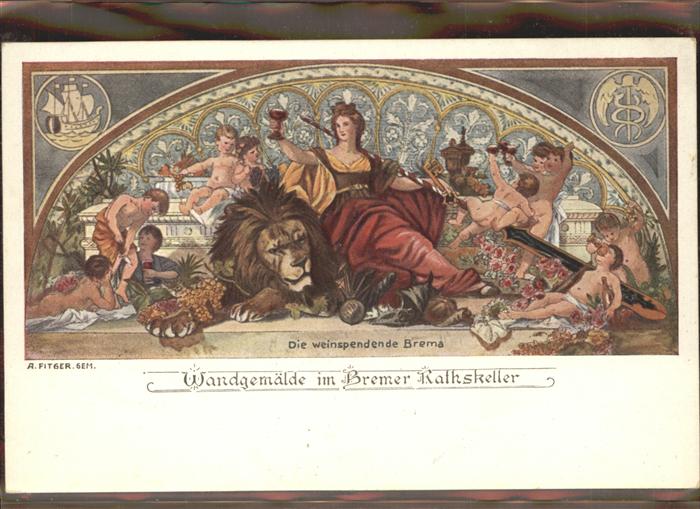 BREMEN  CITY Rathskeller Wandgemaelde