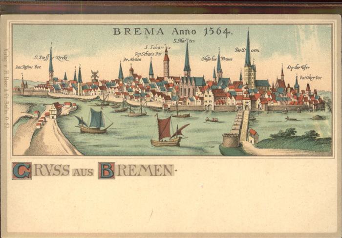 BREMEN  CITY Brema anno 1564