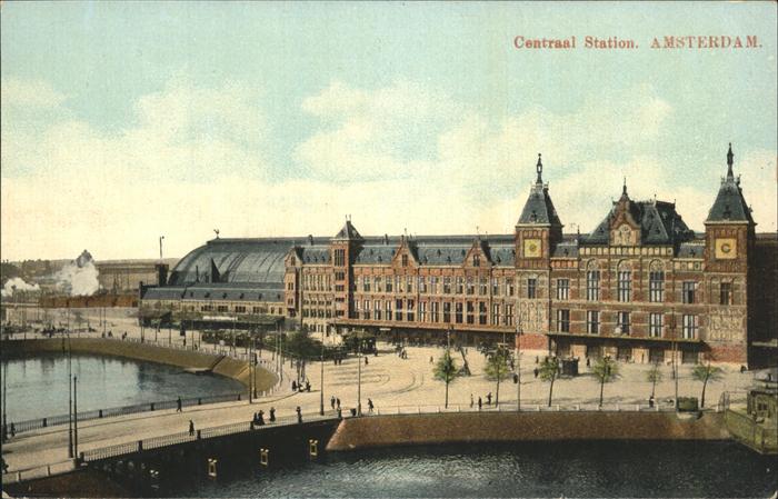 Amsterdam Niederlande Centraal Station Brücke