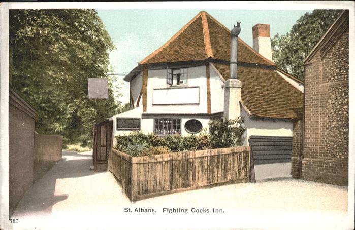 St Albans Fighting Cocks Inn.