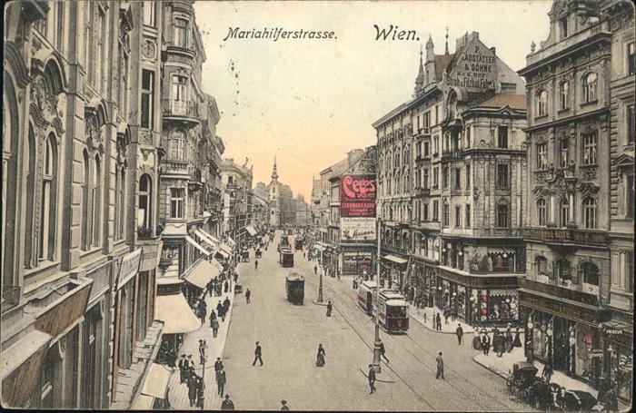 Wien Mariahilferstrasse Kirche Eischenbahn P
