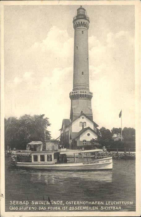 Swinemuende Ostseebad Westpommern Osternothafen Leuchtturm