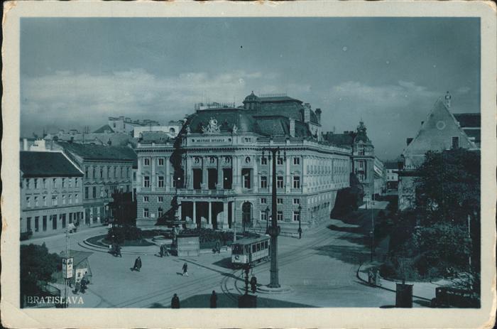 Bratislava Pressburg Pozsony Strassenpartie Strassenbahn
