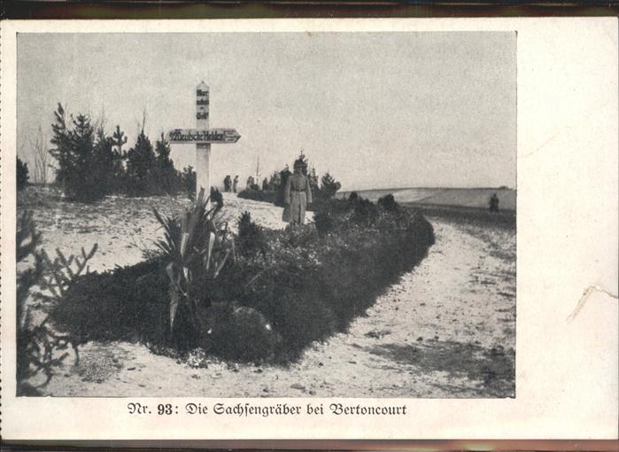 Bertoncourt Ardennes Die Sachsengräber Feldpost