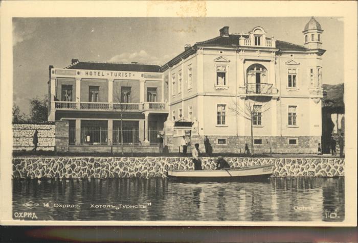 Ohrid Mazedonien Hotel Turist Boot