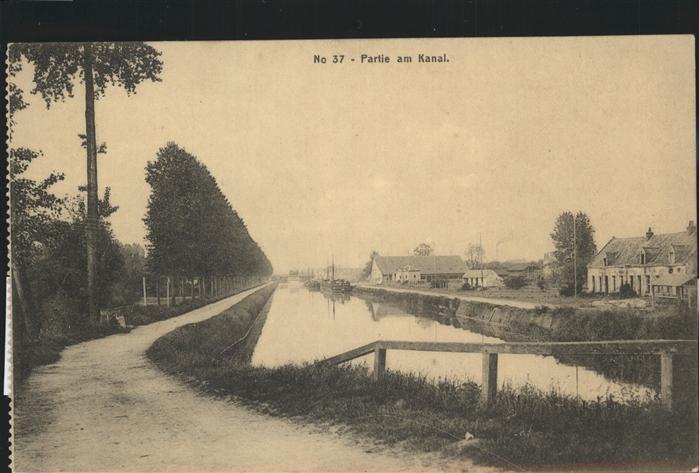 La Fere Aisne Partie am Kanal Feldpost