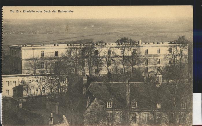 La Fere Aisne Zitadelle vom Dach der Kathedrale Feldp