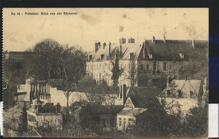 La Fere Aisne Präfektur Blick von der Bäckerei Feldpo