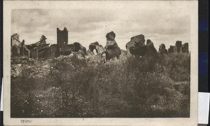 Cerny-en-Laonnois Trümmer Feldpost