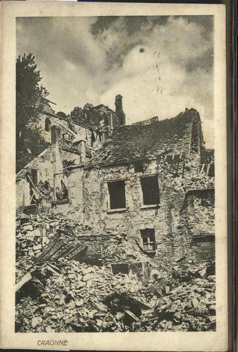 Craonne Aisne Trümmer Feldpost
