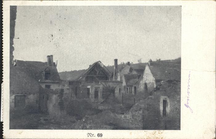 Craonne Aisne Trümmer Feldpost