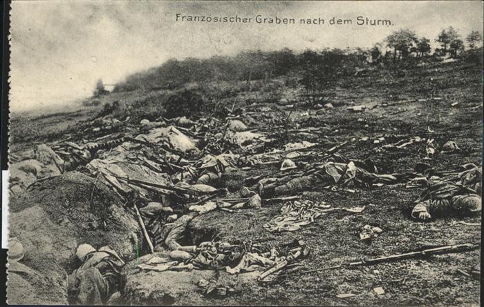 Craonne Aisne Französischer Graben nach dem Sturm Fel