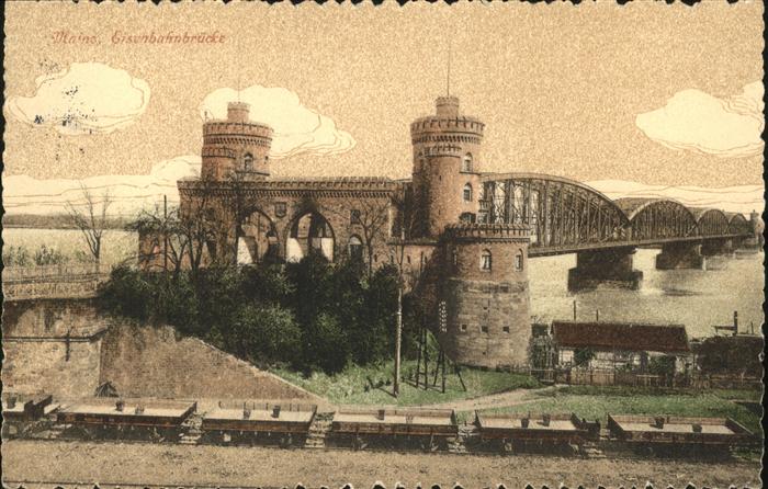 Mainz Rhein Eisenbahnbrücke Rhein