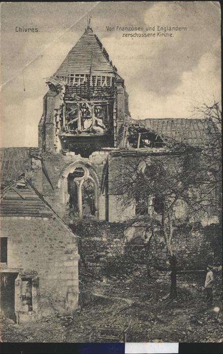 Chivres-en-Laonnois Zerschossene Kirche