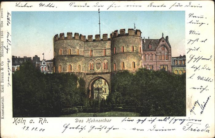 KoeLN  Rhein Hahnenthor Goldfenster