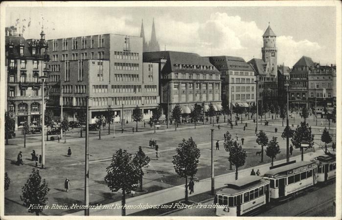 KoeLN  Rhein Neumarkt Polizei Praesidium Strassenbahn