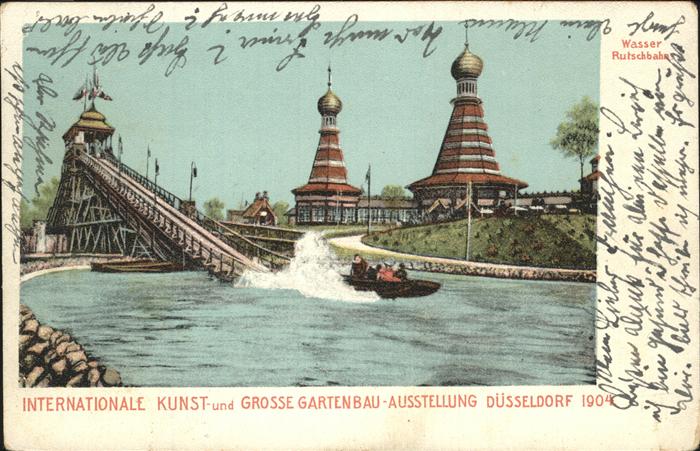 DuessELDORF CITY Kunst- und Gartenbauaustellung 1904 Wasserrutschbahn