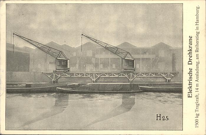 HAMBURG CITY Drehkraene am Reihenstieg