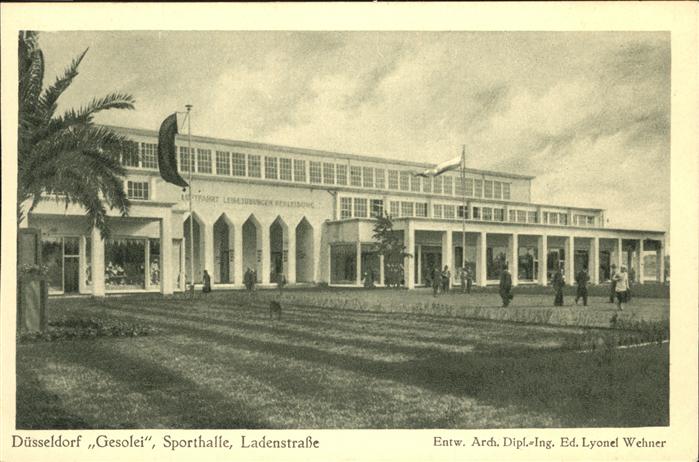 DuessELDORF  CITY Grosse Ausstellung 1926 Gesolei Sporthalle Ladenstrasse