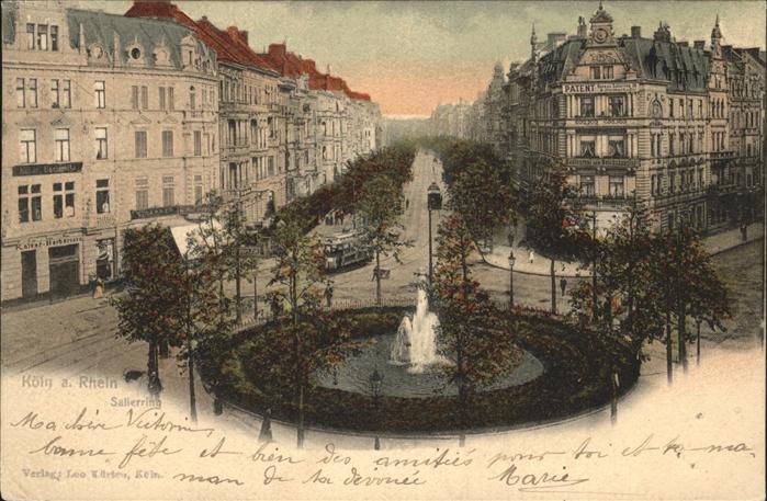 KoeLN Rhein Brunnen Strassenbahn