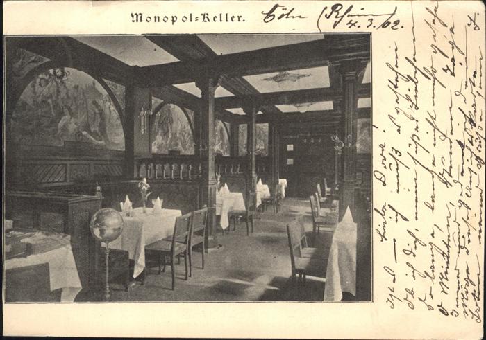 Koeln Monopol Keller Restaurant