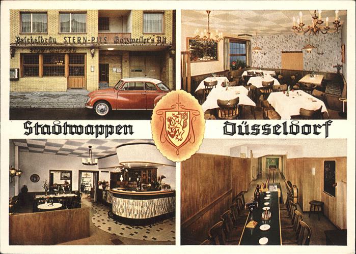 DuessELDORF CITY Restaurant Stadtwappen W. Mueller