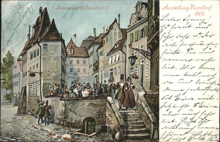 Duesseldorf Ausstellung 1904 Restaurant Alt Düsseld