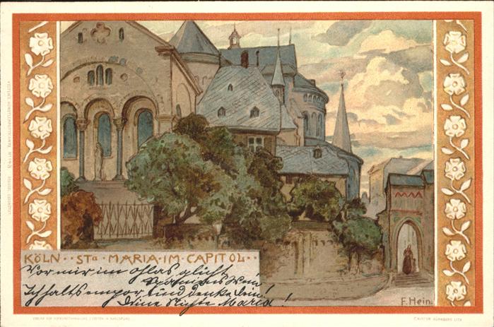 Koeln St. Maria im Capitol Künstlerkarte F. H