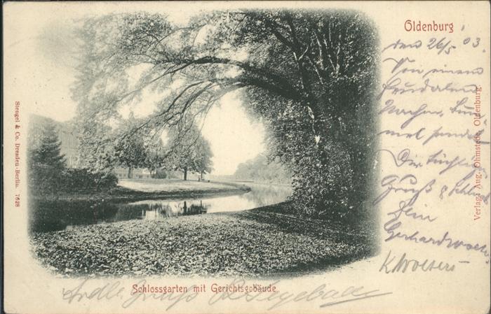 Oldenburg Niedersachsen Schlossgarten gerichtsgebäude