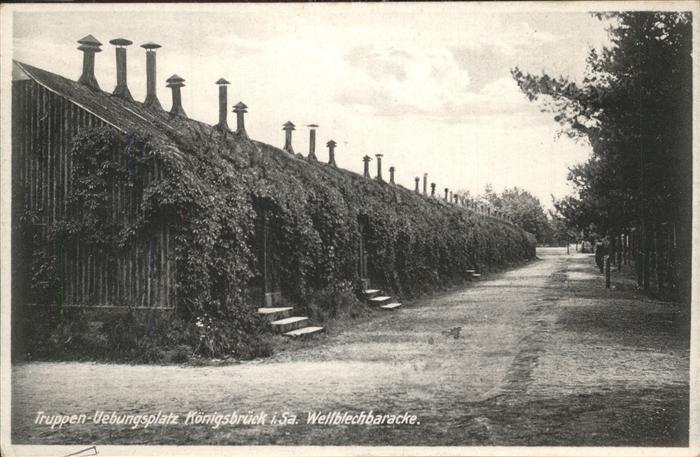Koenigsbrueck Truppenuebungsplatz Wellblechbaracke