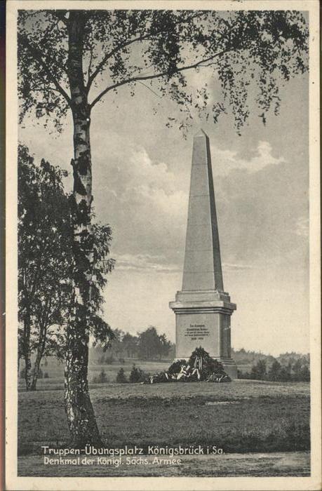 Koenigsbrueck Truppenuebungsplatz Dnekmal königl. Säc