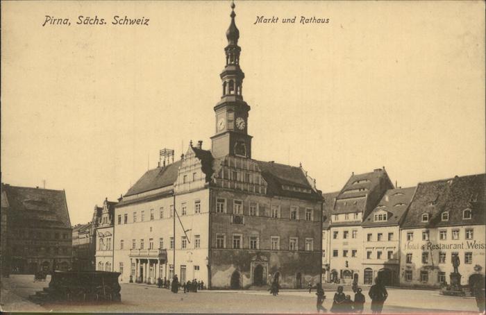 Pirna Elbe Sachsen Markt Rathaus