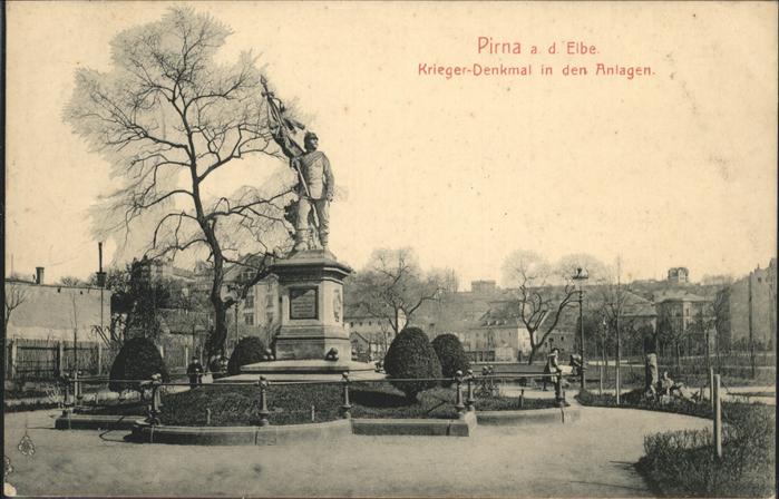 Pirna Elbe Sachsen Krieger-Denkmal Anlagen
