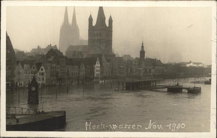 KoeLN  Rhein Hochwasser Nov. 1930