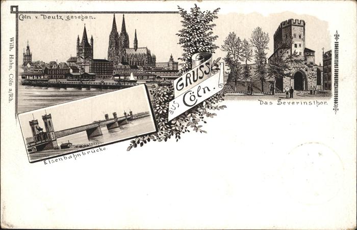 KoeLN  Rhein Severinstor Eisenbahnbruecke