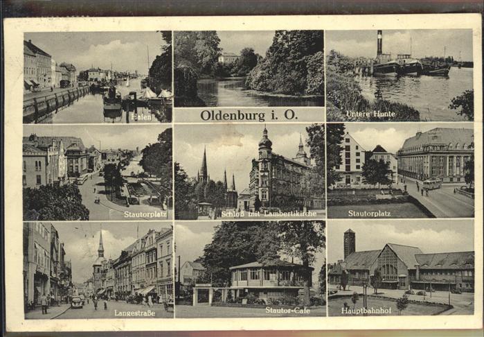 Oldenburg Niedersachsen Untere Hunte Hafen Stautor-Cafe Schlo?
