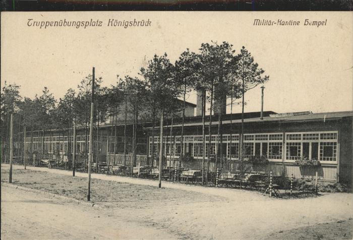 Koenigsbrueck Truppenuebungsplatz Milit?r-Kantinr Hem