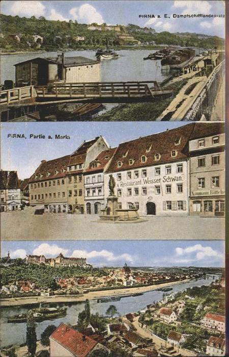 Pirna Elbe Sachsen Dampschifflandeplatz Markt