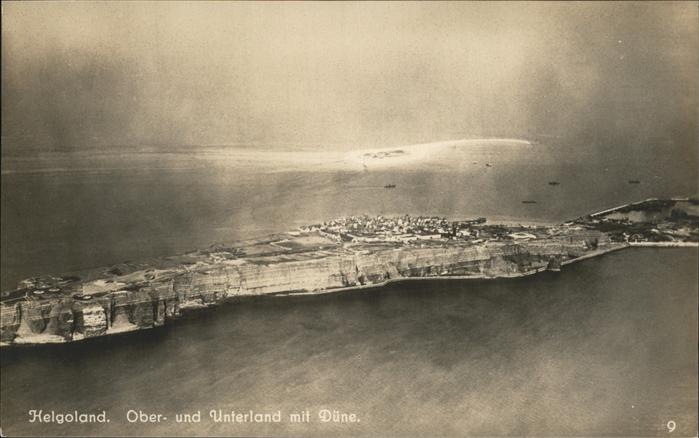 HELGOLAND Insel Schleswig-Holstein Fliegeraufnahme Oberland Unterland Duene