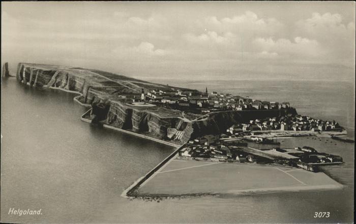 HELGOLAND Insel Schleswig-Holstein Fliegeraufnahme Hafen