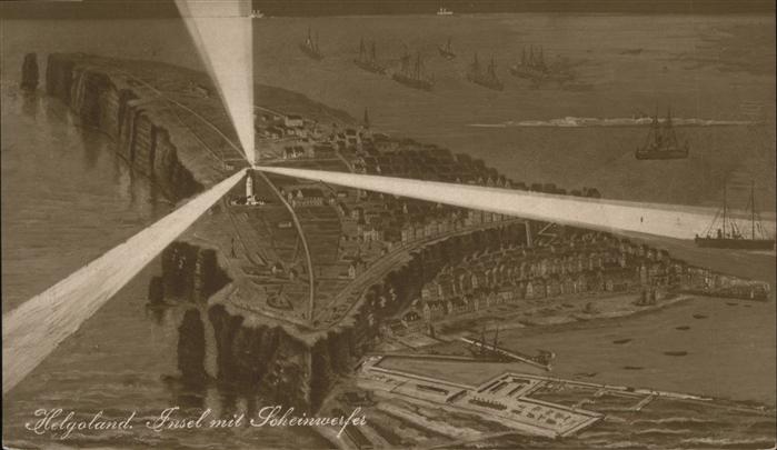 HELGOLAND Insel Schleswig-Holstein Leuchtturm bei Nacht