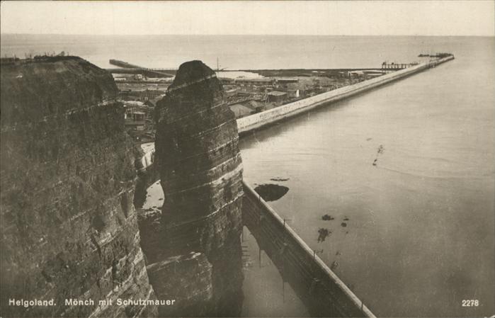 HELGOLAND Insel Schleswig-Holstein Moench Schutzmauer