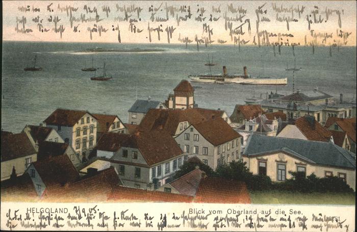 HELGOLAND Insel Schleswig-Holstein Unterland Schiffe