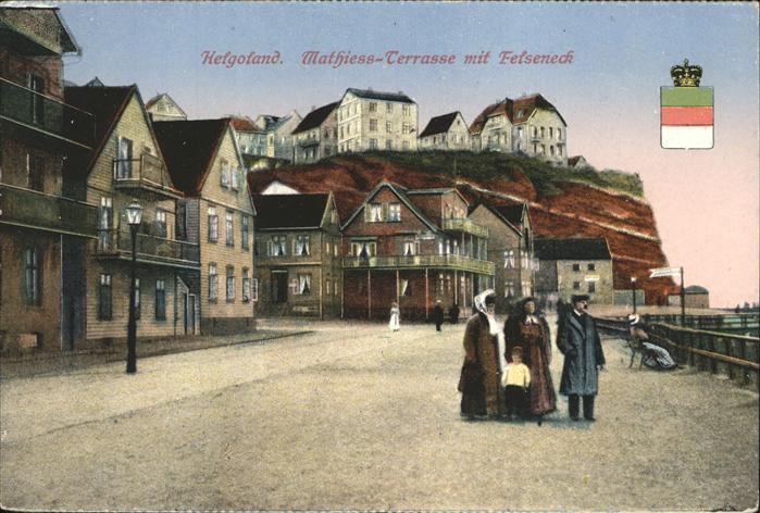 HELGOLAND Insel Schleswig-Holstein Mathiess Terrasse Felseck