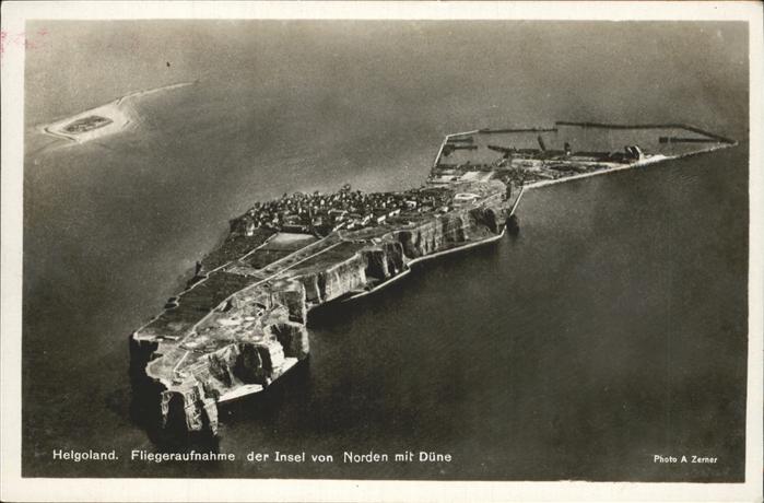 HELGOLAND Insel Schleswig-Holstein Fliegeraufnahme von Norden mit Duene