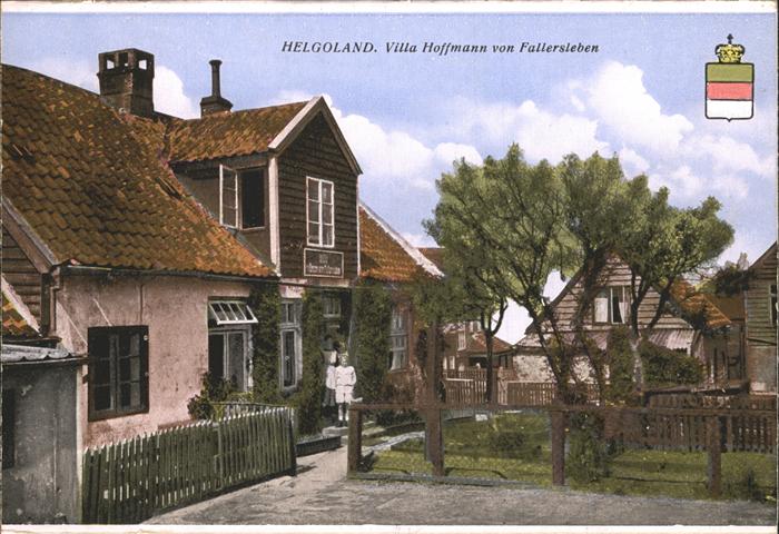 HELGOLAND Insel Schleswig-Holstein Villa Hoffmann von Fallersleben Kinder
