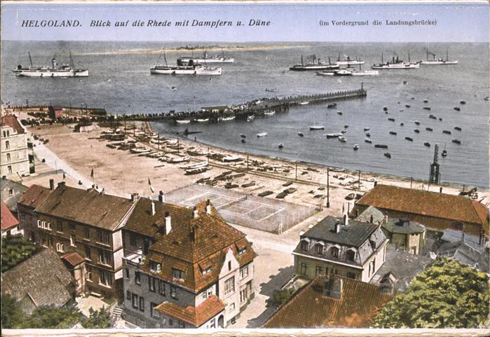 HELGOLAND Insel Schleswig-Holstein Rhede Dampfer Duene