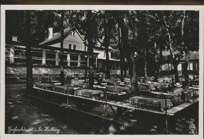 Grossschoenau Sachsen Gasstätte Hutberg Gustav Tampe Terrasse