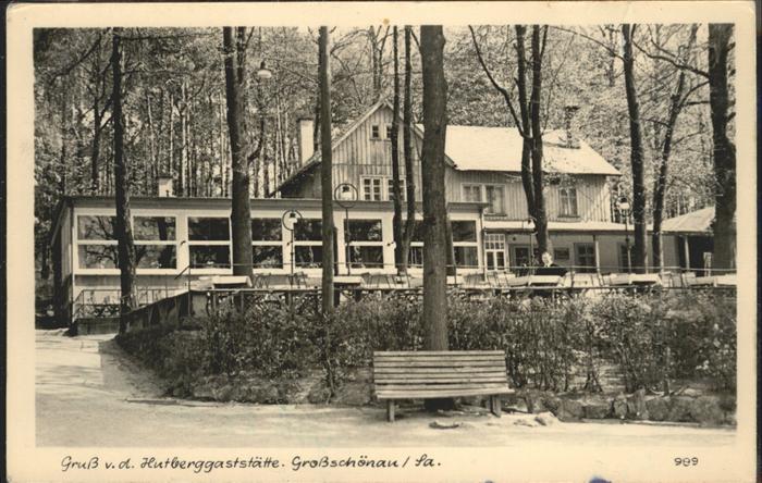 Grossschoenau Sachsen Gasstätte Hutberg Gustav Tampe Terrasse